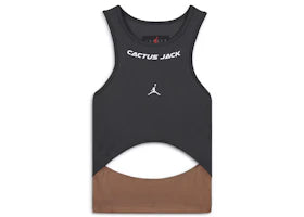 Jordan x Travis Scott Cactus Jack Women's Tank Top Dark Smoke Grey - vue 360