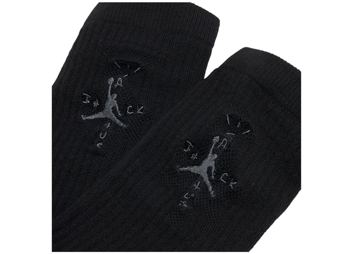 Jordan x Travis Scott Crew Sock Black - vue secondaire B