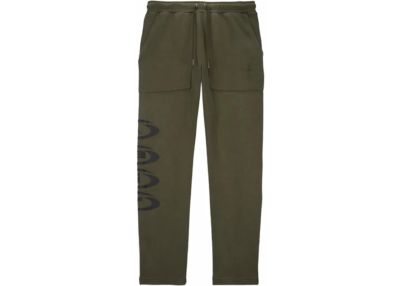Jordan x Travis Scott Fleece Pants Army Green - vue 360