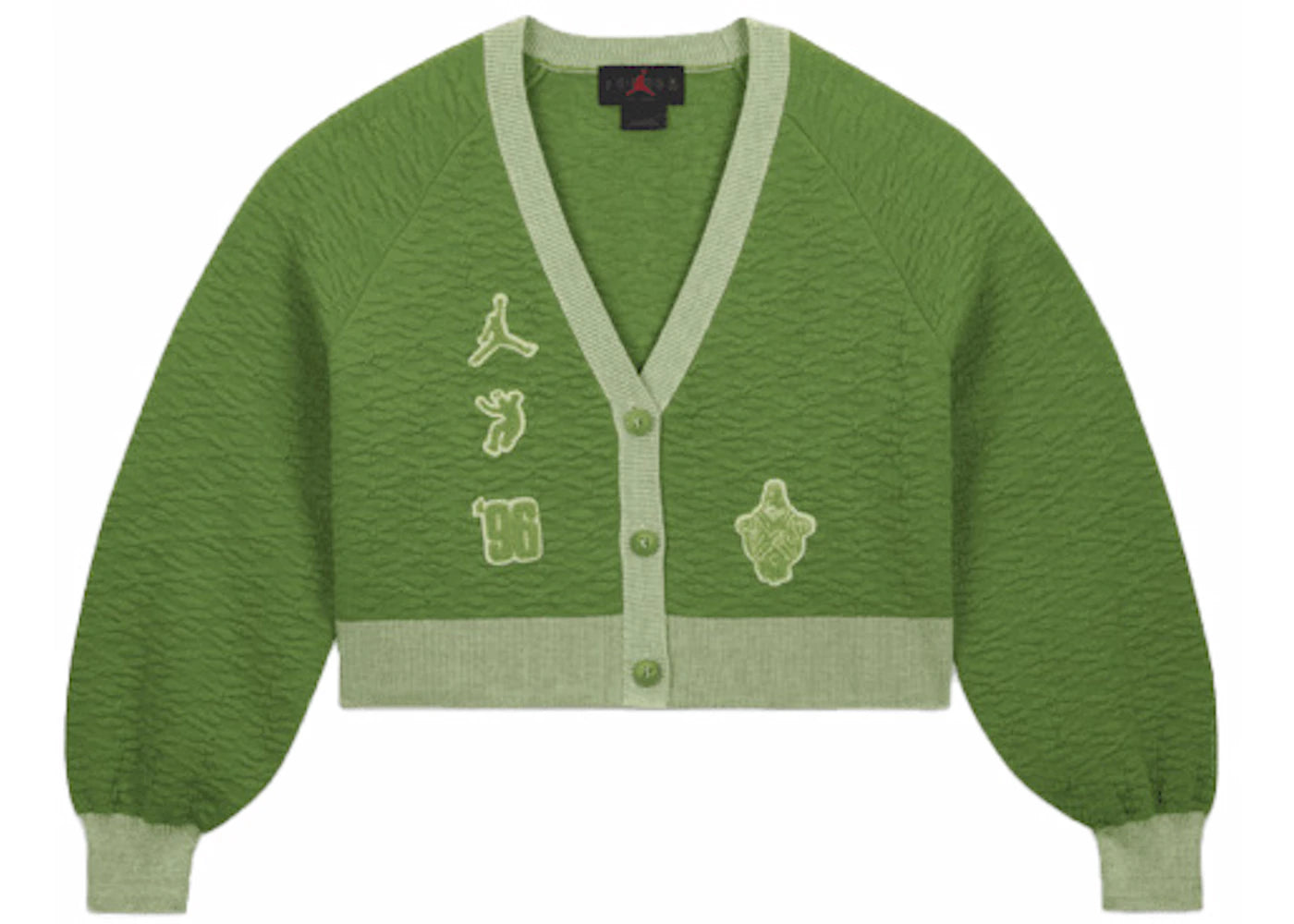 Jordan x UNION x Bephies Beauty Supply Women's Cardigan Chlorophyll/Lime Ice - vue secondaire A