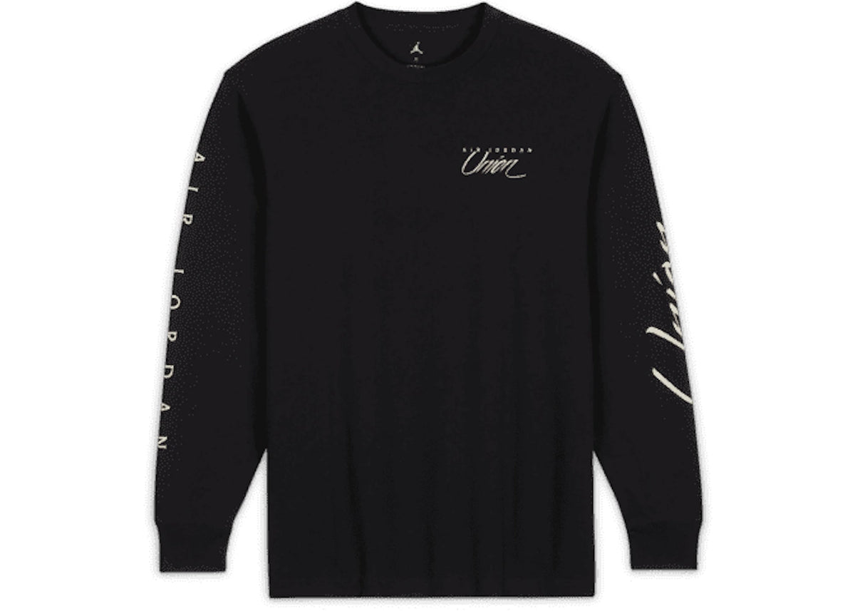 Jordan x Union MJ L/S Tee (Asia Sizing) Black/Coconut Milk - vue 360
