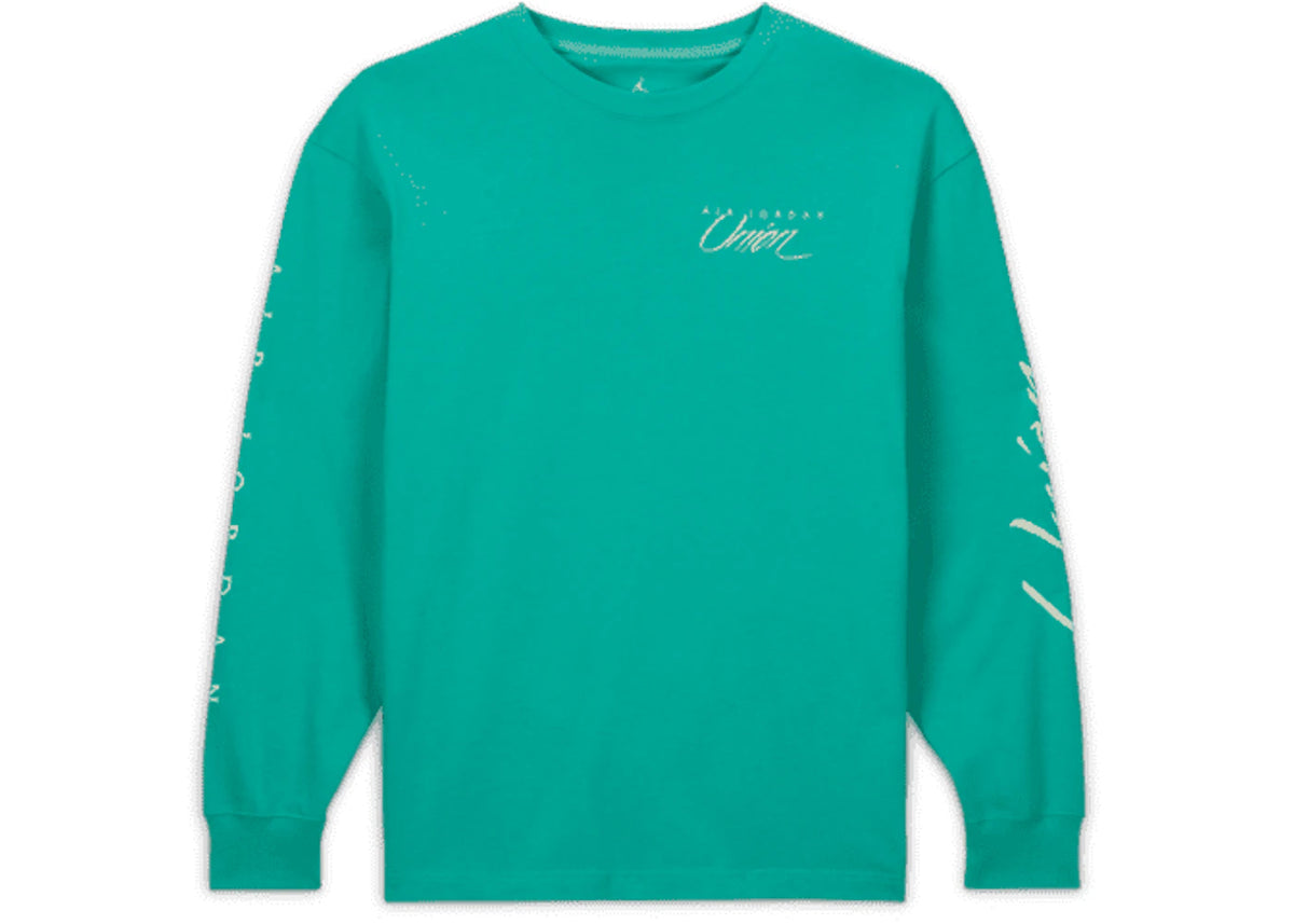 Jordan x Union MJ L/S Tee (Asia Sizing) Kinetic Green/White - vue 360