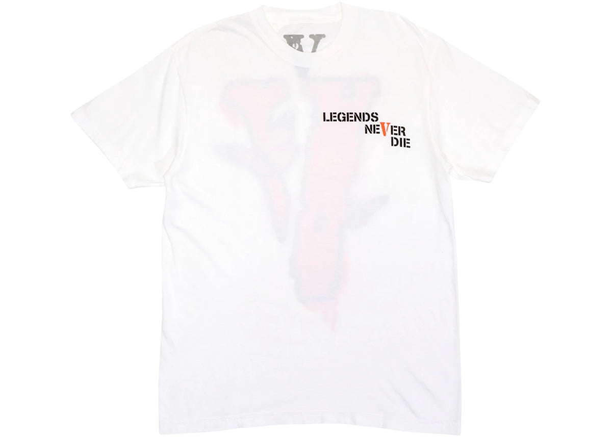 Juice Wrld x Vlone Butterfly T-Shirt Weiß - vue 360