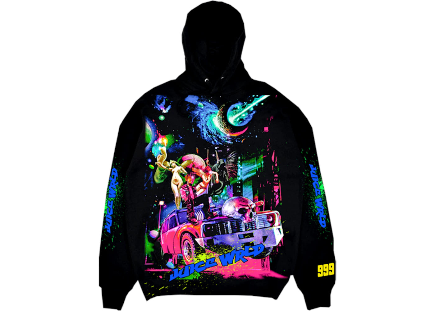 Juice Wrld x Vlone Cosmic Hoodie Black - vue secondaire B