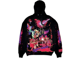 Juice Wrld x Vlone Galaxy Hoodie Black - authentic Juice Wrld apparel