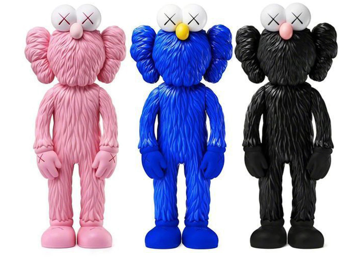 KAWS BFF Open Edition Vinyl Figure Pink/Blue/Black Set - vue secondaire A