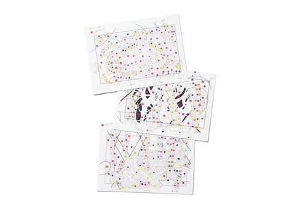 KAWS Brooklyn Museum Color Charts Postcard Set of 3 sneakers - authentic KAWS shoes