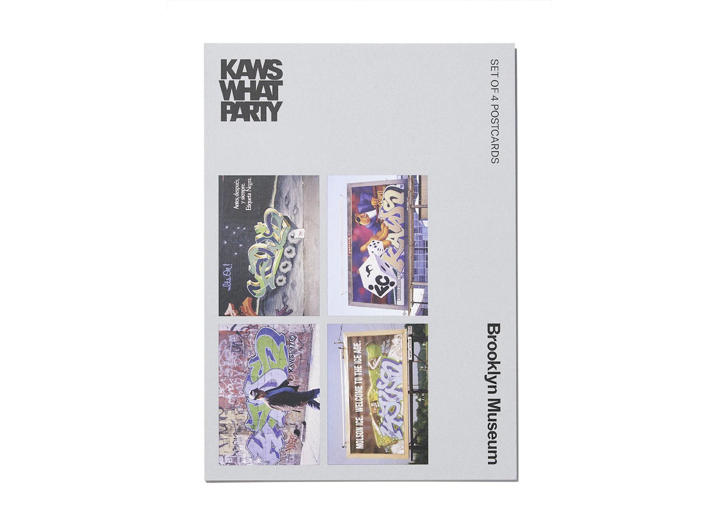 KAWS Brooklyn Museum Graffiti-Postkarten-Set (4 Stück) - vue secondaire A