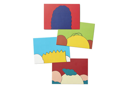 KAWS Brooklyn Museum KIMPSONS Postcard Set of 4 - authentic KAWS product