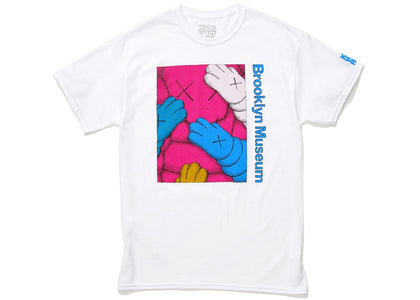 KAWS Brooklyn Museum URGE T-shirt White/Magenta - authentic KAWS apparel