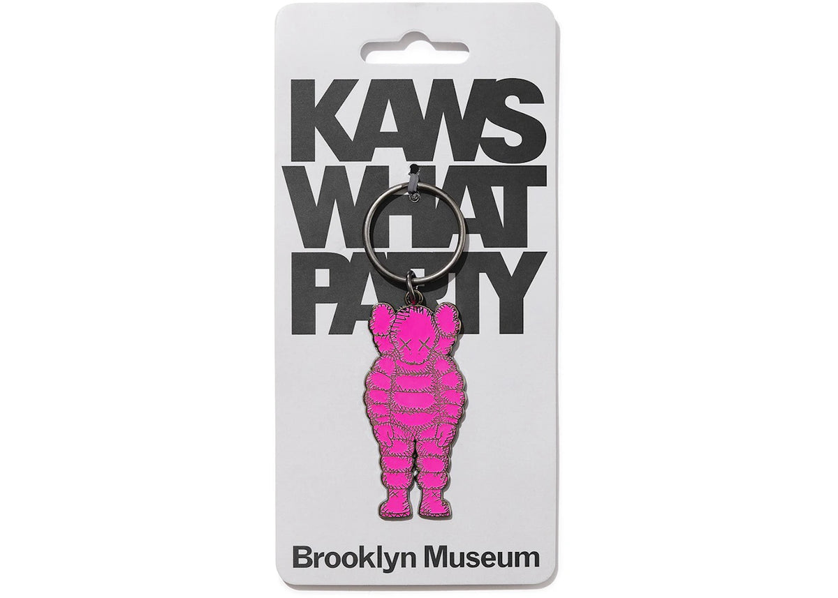 KAWS Brooklyn Museum WHAT PARTY Keychain Pink - vue secondaire B