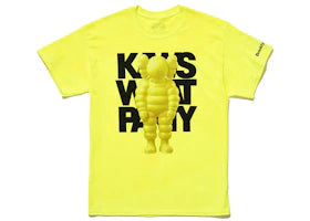 KAWS Brooklyn Museum WHAT PARTY T-shirt Yellow - vue 360