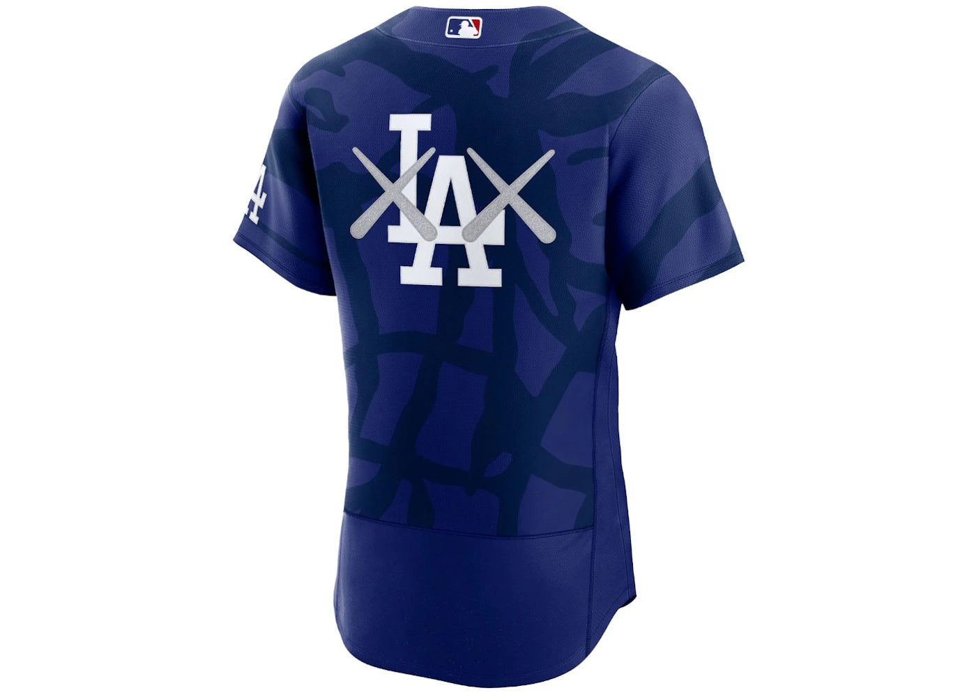KAWS Nike MLB Authentic Los Angeles Dodgers Jersey Blue - vue secondaire A