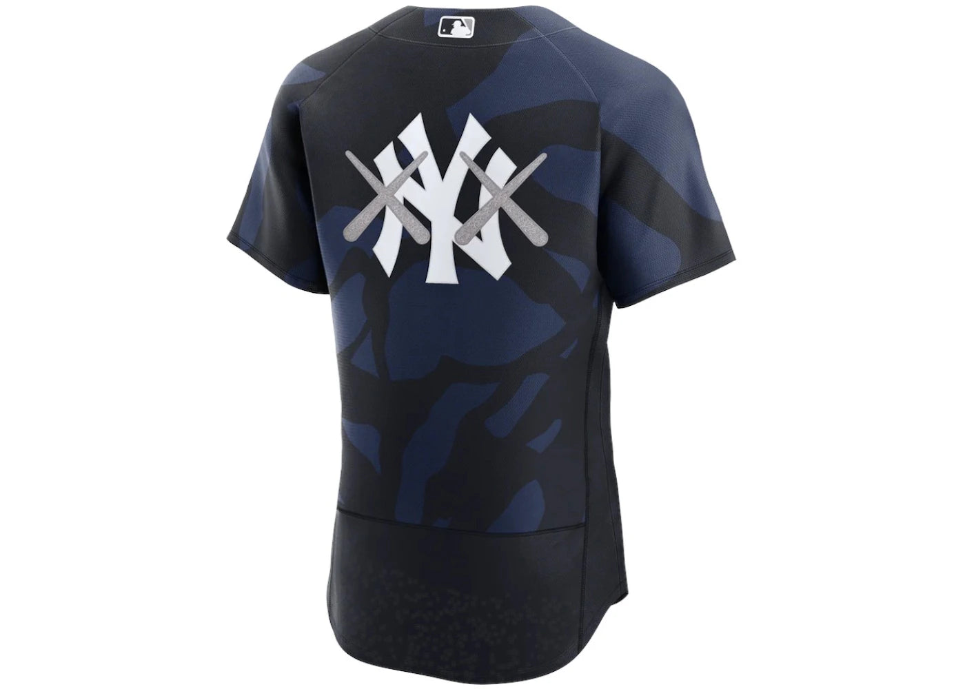 KAWS Nike MLB Authentic New York Yankees Jersey Black/Blue - vue secondaire A