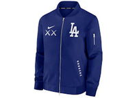 KAWS Nike MLB Fanatics Fest Dugout Bomber Los Angeles Dodgers Jacket Royal Blue