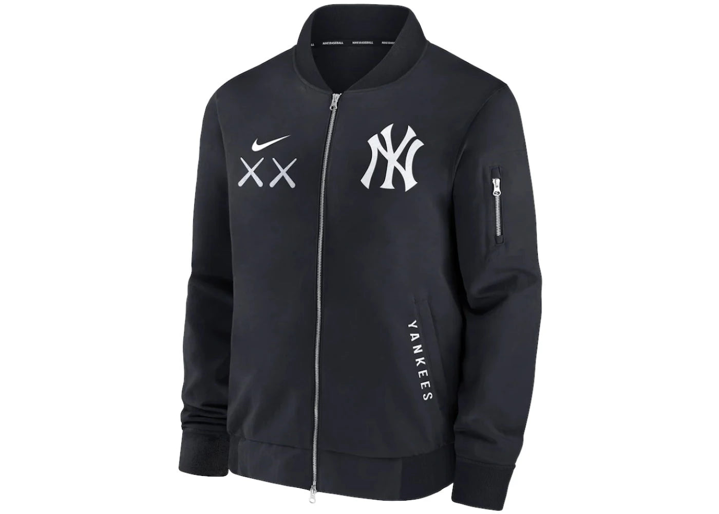 KAWS Nike MLB Fanatics Fest Dugout Bomber New York Yankees Jacket Black - vue secondaire A