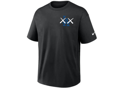 KAWS Nike MLB Fanatics Fest Elevated Max 90 Los Angeles Dodgers Tee Black - authentic KAWS product