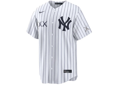 KAWS Nike MLB Stadium New York Yankees Jersey White/Blue - authentic KAWS apparel