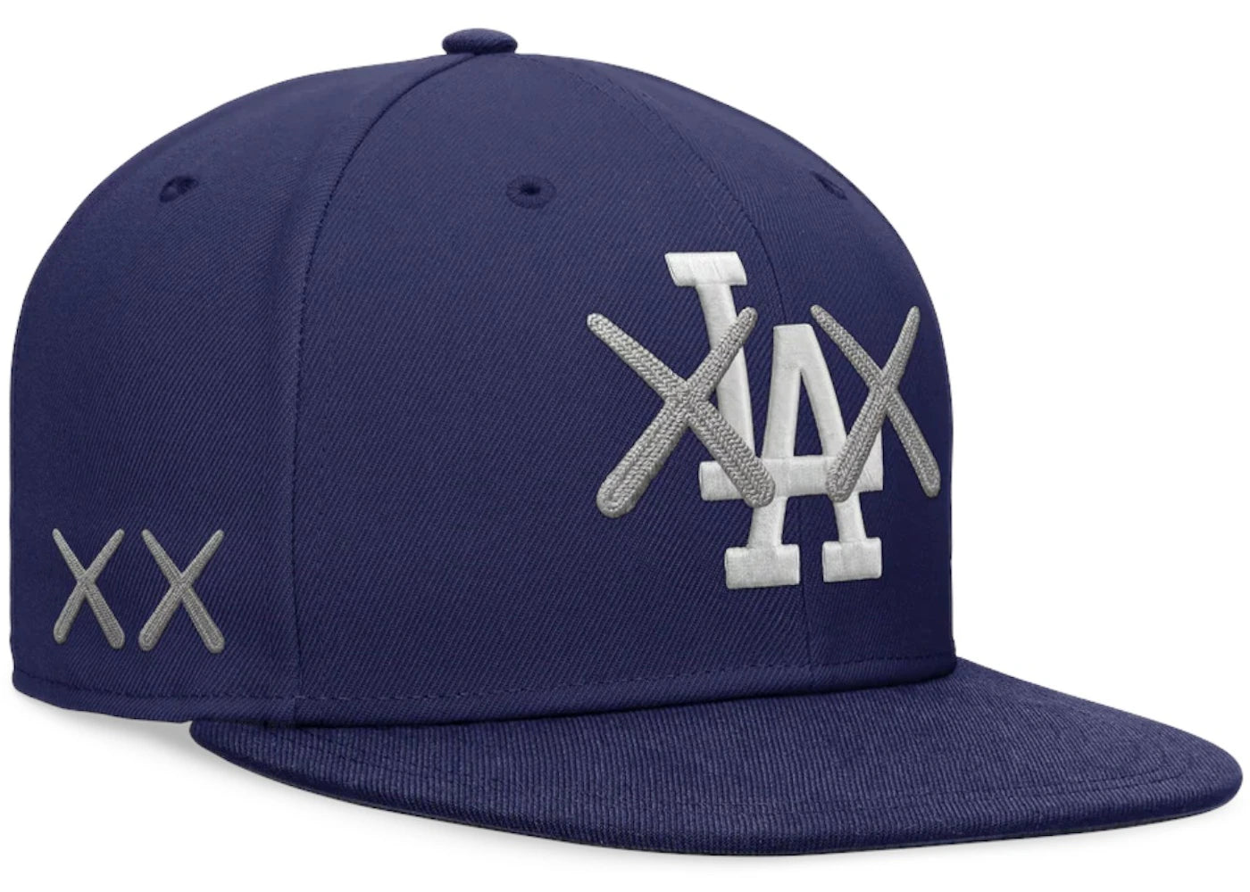 KAWS Nike True Flat Brim Fitted Los Angeles Dodgers Cap Game Royal - vue secondaire B