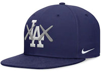 KAWS Nike True Flat Brim Fitted Los Angeles Dodgers Cap Game Royal