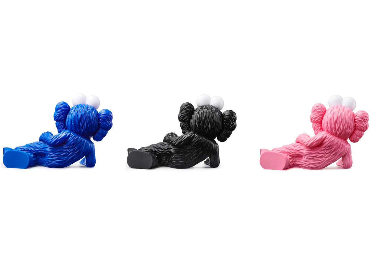 KAWS TIME OFF Vinyl Figure Set Blue/Black/Pink - vue secondaire B