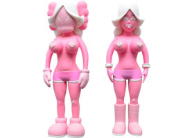 KAWS The Twins Vinyl Figure Pink - vue 360