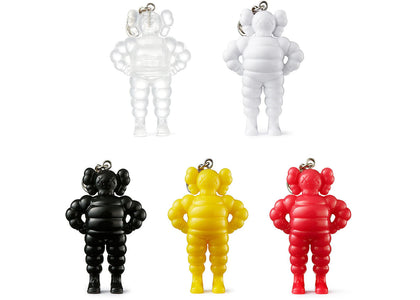 KAWS Tokyo First Chum Keychain Clear/White/Black/Yellow/Pink Set (2021) - authentic KAWS product