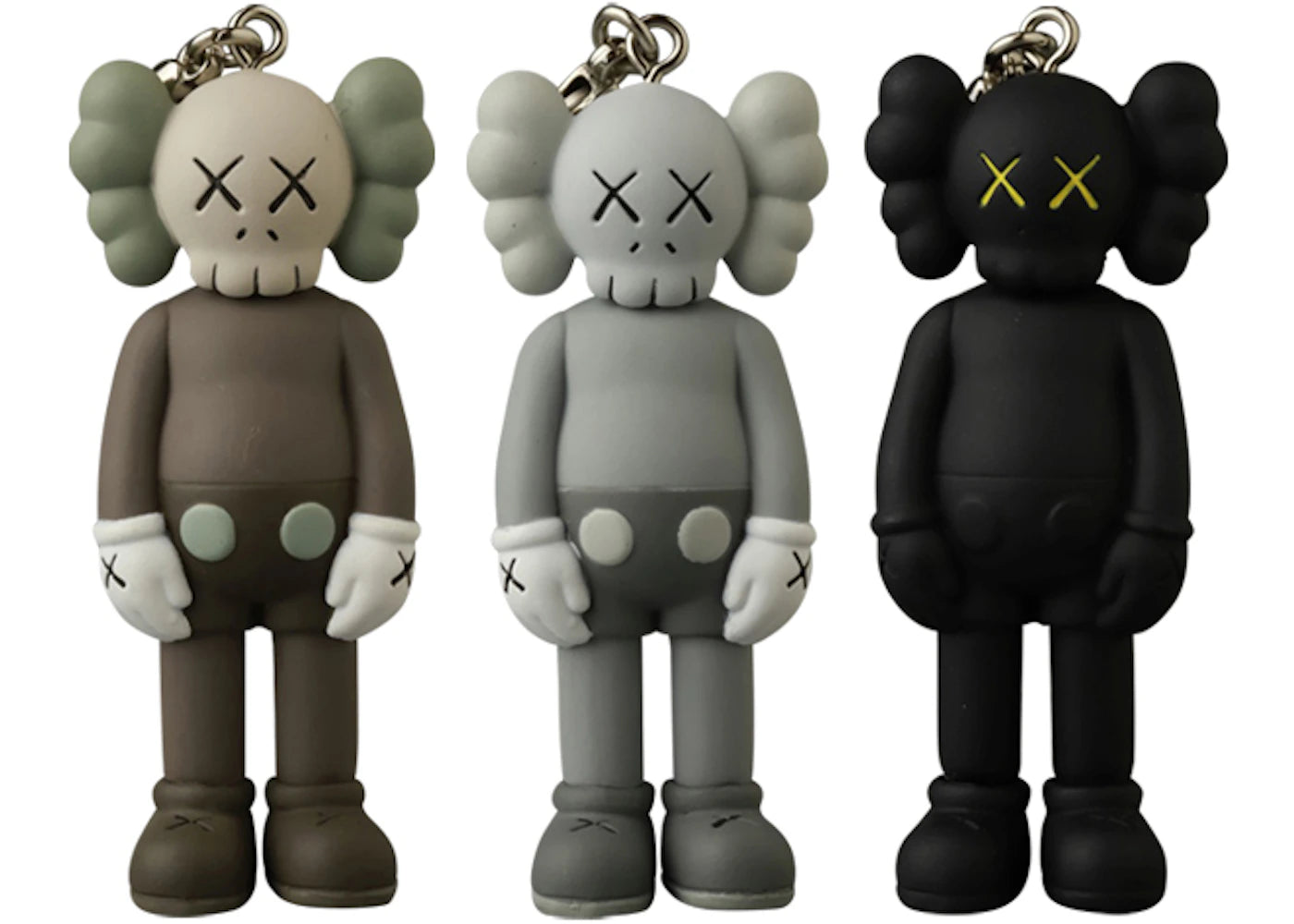 KAWS Tokyo First Companion Keychain Set (2021) Black/Brown/Grey - vue secondaire A