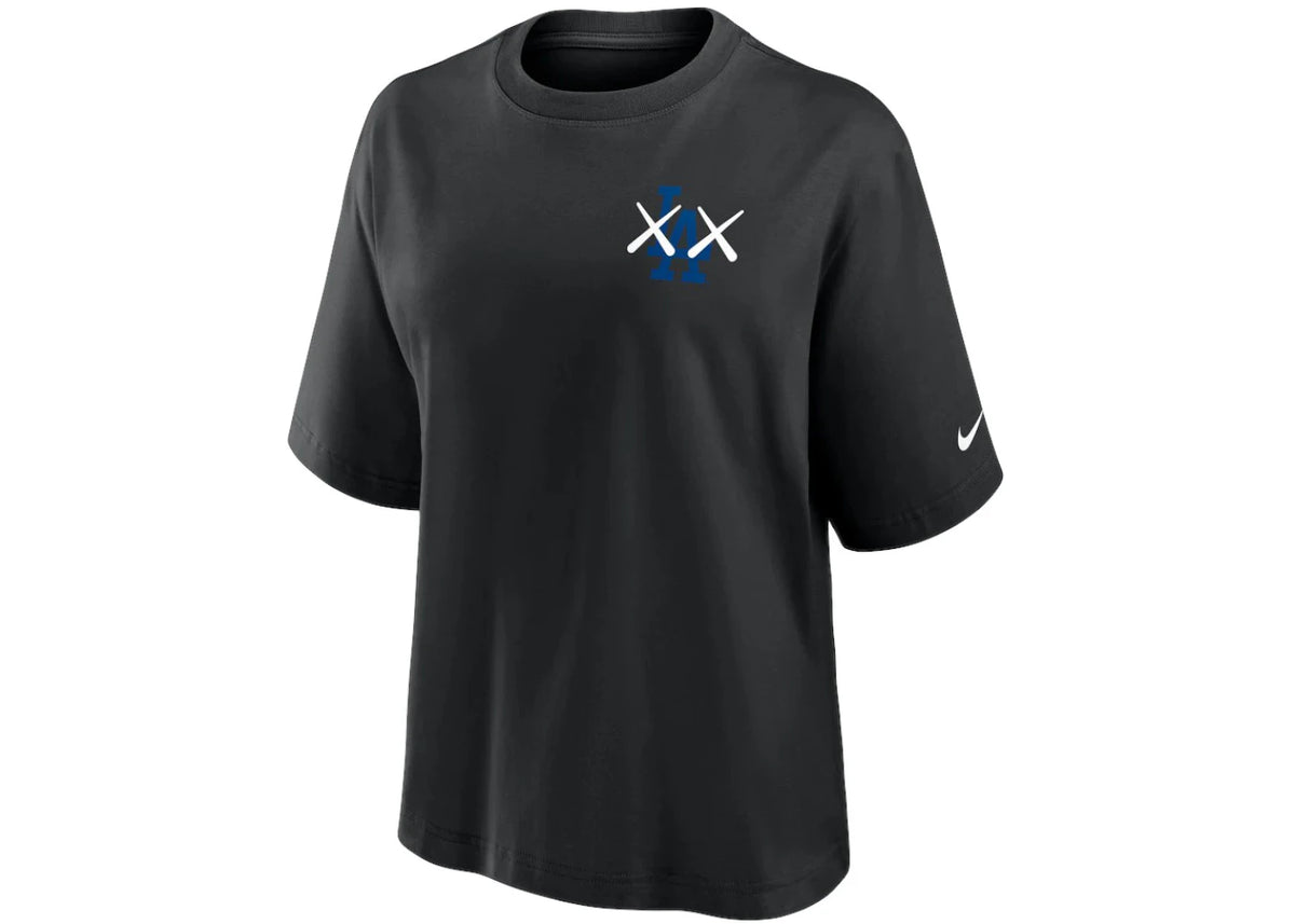 KAWS Women's Nike MLB Fanatics Fest Boxy Los Angeles Dodgers Tee Black - vue secondaire A