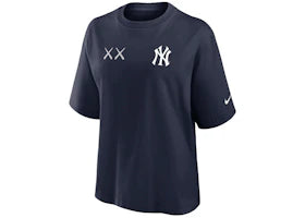 KAWS Women's Nike MLB Fanatics Fest Boxy New York Yankees Tee Collegiate Navy