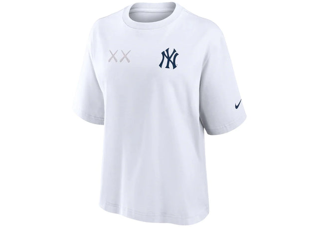 KAWS Women's Nike MLB Fanatics Fest Boxy New York Yankees Tee White