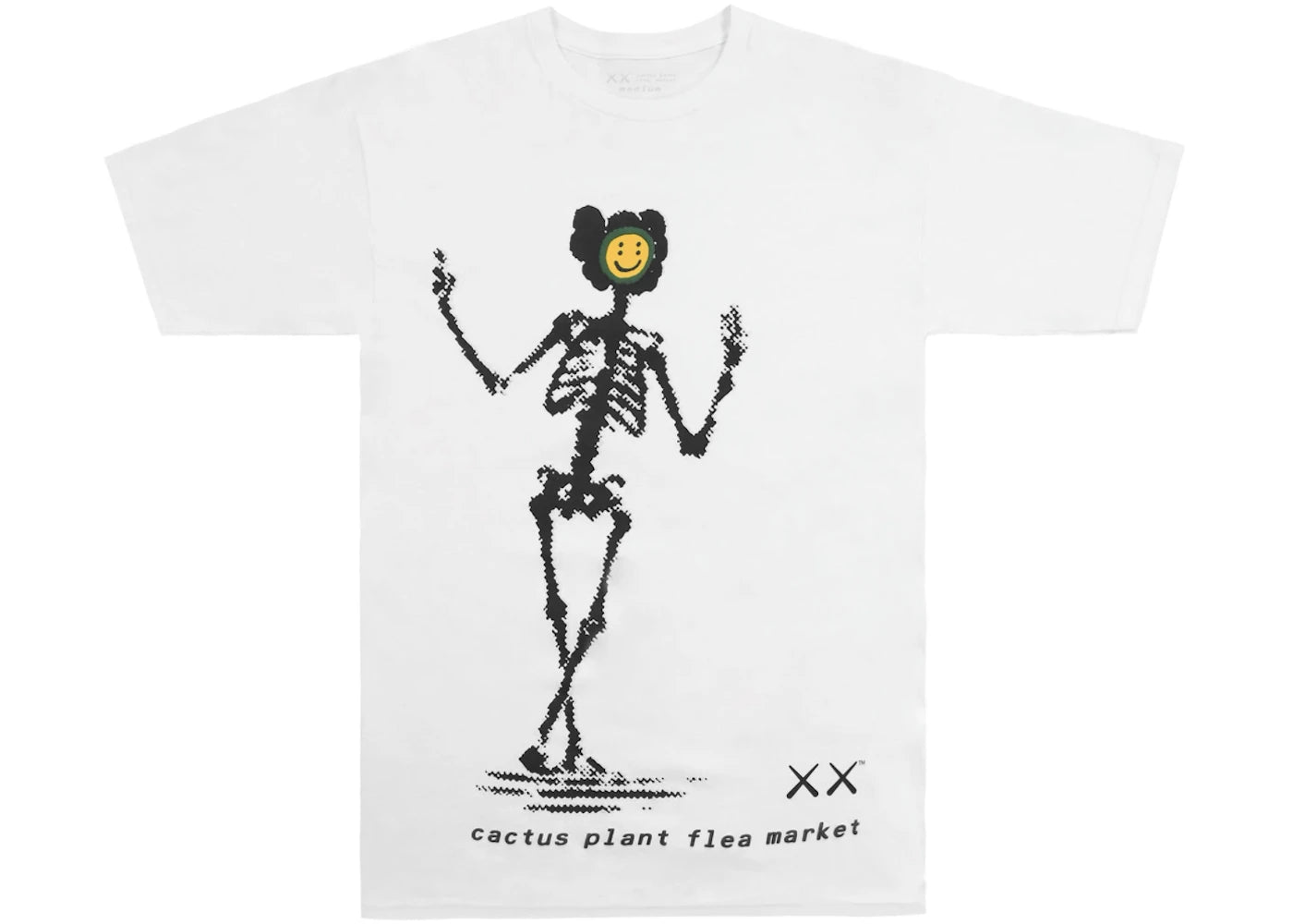 KAWS x Cactus Plant Flea Market T-shirt White - vue 360