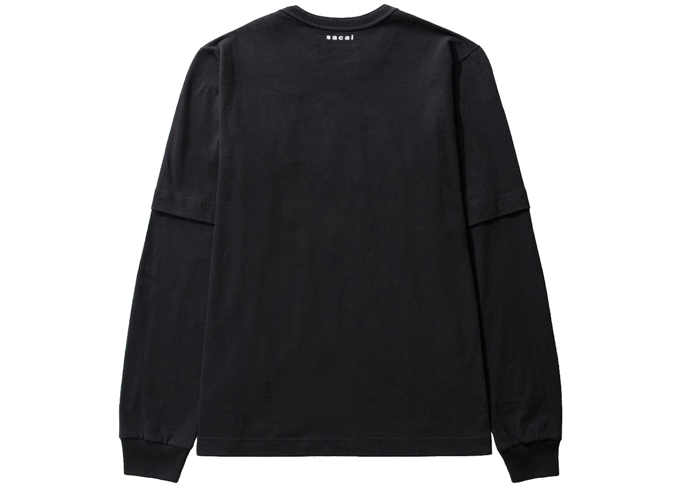 KAWS x Sacai Flock Print Long Sleeve T-shirt Black - vue secondaire B