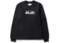 KAWS x Sacai Flock Print Long Sleeve T-shirt Black