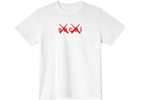KAWS x Sacai Flock Print T-shirt White/Red