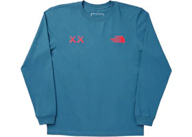 KAWS x The North Face L/S Tee Mallard Blue - vue 360
