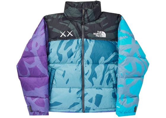 KAWS x The North Face Retro 1996 Jacket Monterey Blue Nuptse Print sneakers - authentic KAWS shoes