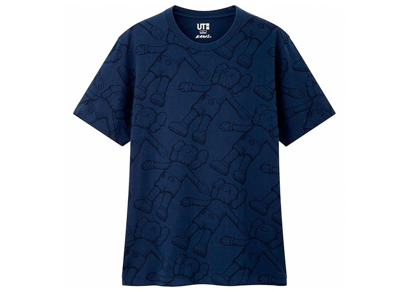 KAWS x Uniqlo All Over Holiday Print Tee (US Sizing) Blue - vue 360