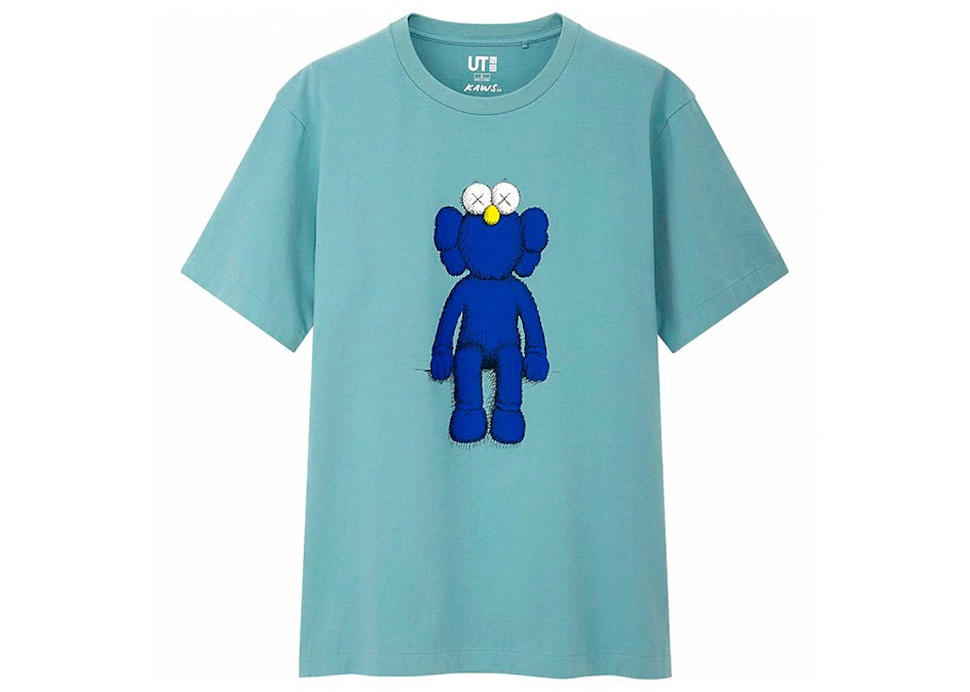 KAWS x Uniqlo Blue BFF Tee (US Sizing) Green - vue 360