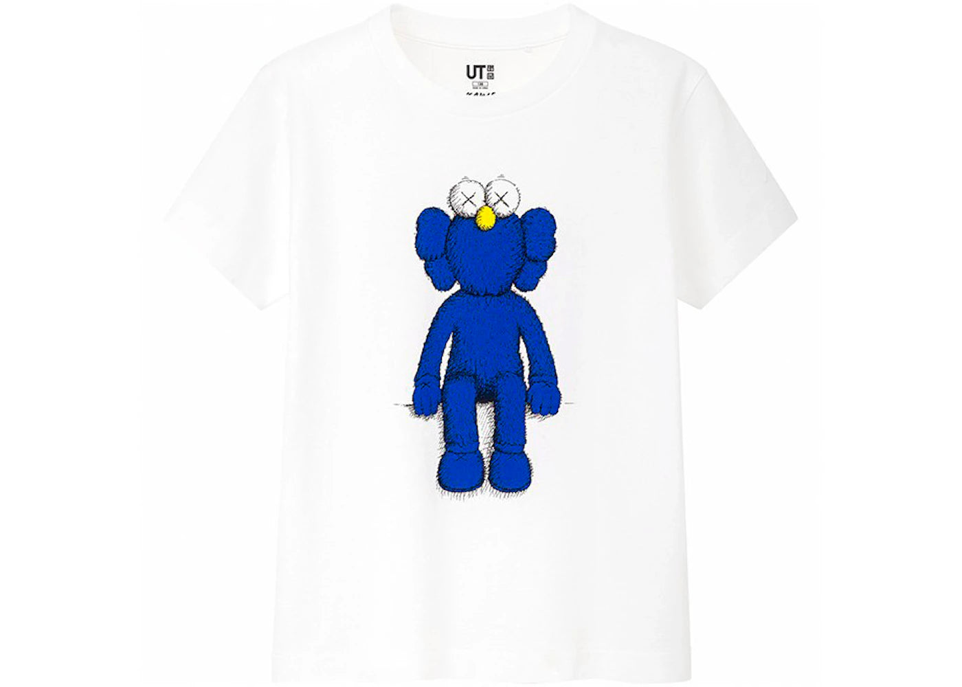 KAWS x Uniqlo Blue BFF Tee (Kids) White - vue 360