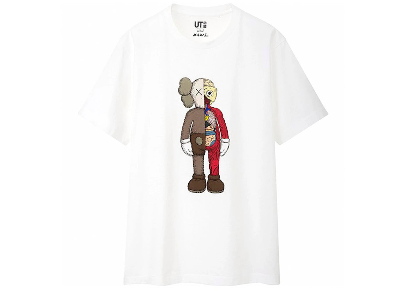 KAWS x Uniqlo Flayed Tee (US Sizing) White - vue 360
