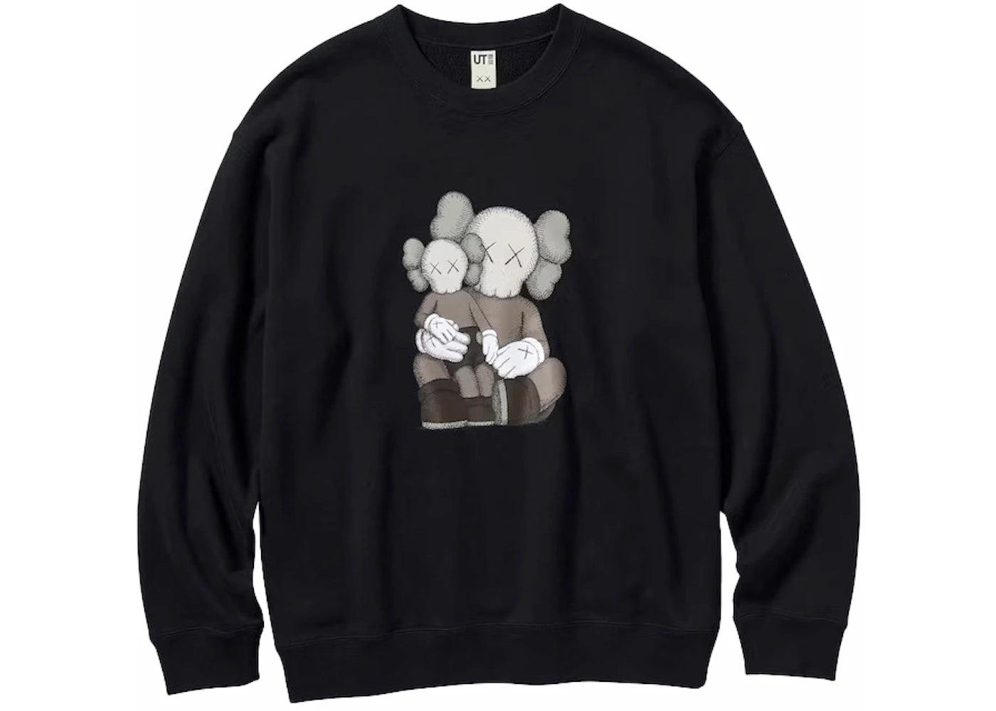 KAWS x Uniqlo Longsleeve Sweatshirt (Asia Sizing) Black - vue 360