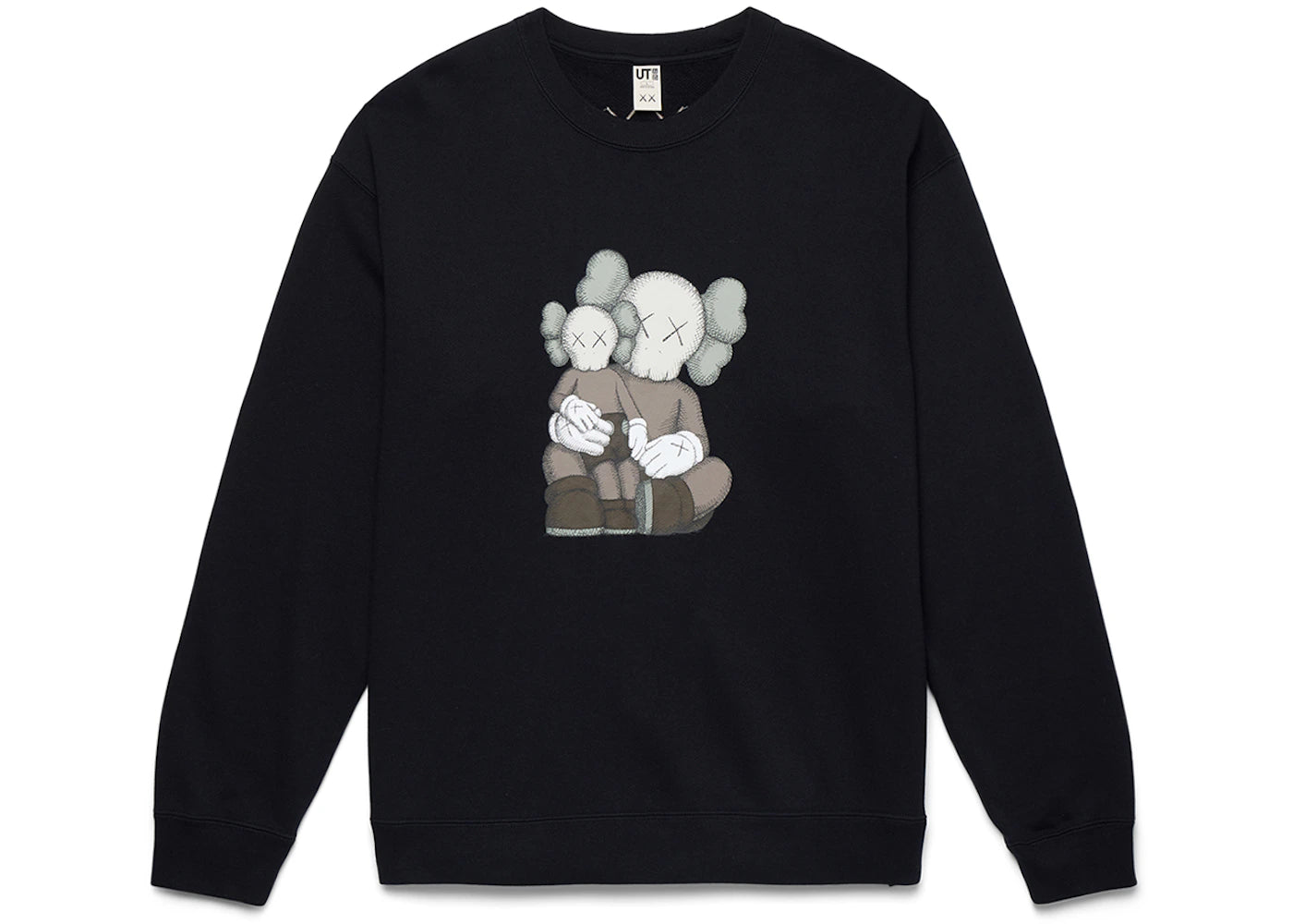 KAWS x Uniqlo Longsleeve Sweatshirt (US Sizing) Black - vue 360