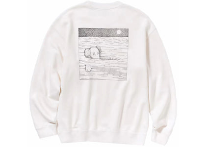 KAWS x Uniqlo Longsleeve Sweatshirt (US Sizing) Off White - authentic KAWS apparel