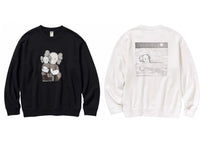 KAWS x Uniqlo Longsleeve Sweatshirt Set (Asia Sizing) Off White/Black