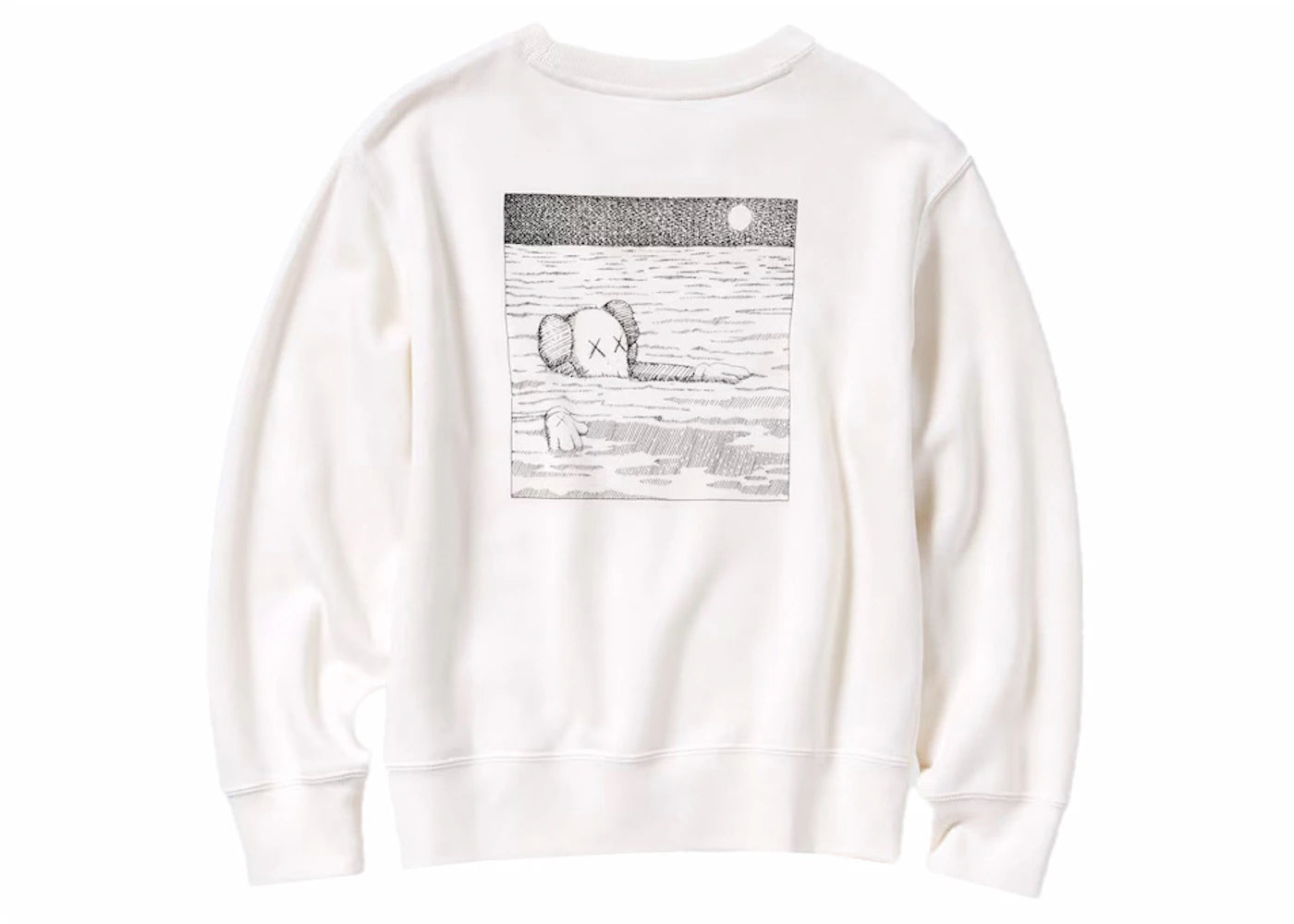 KAWS x Uniqlo Kids Longsleeve Sweatshirt (US Sizing) Off White - vue 360