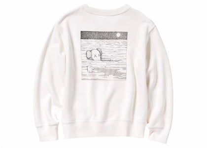 KAWS x Uniqlo Kids Longsleeve Sweatshirt (US Sizing) Off White - authentic KAWS apparel