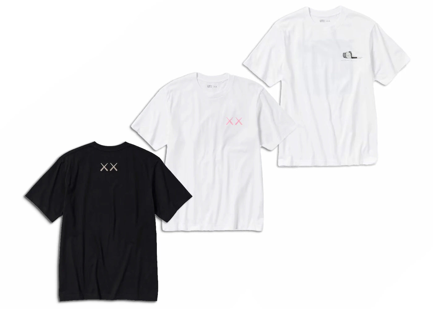 KAWS x Uniqlo UT Short Sleeve Graphic T-shirt Set (Asia Sizing) White/Black - vue secondaire B