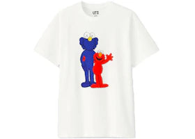 KAWS x Uniqlo x Sesame Street BFF Elmo Tee White - vue 360