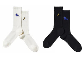 KAWS x Uniqlo Warhol 473504 Socks (Set of 2) Black/White - vue 360